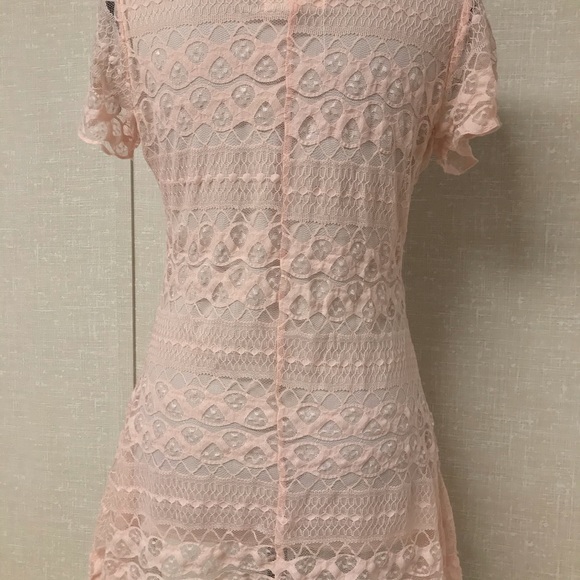 SHANNON FORD NEW YORK  PINK LACY TSHIRT SIZE SMALL - Picture 3 of 8